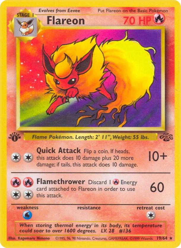 Flareon 1st Edition Italian Version #19 from Jungle Pokémon card set
